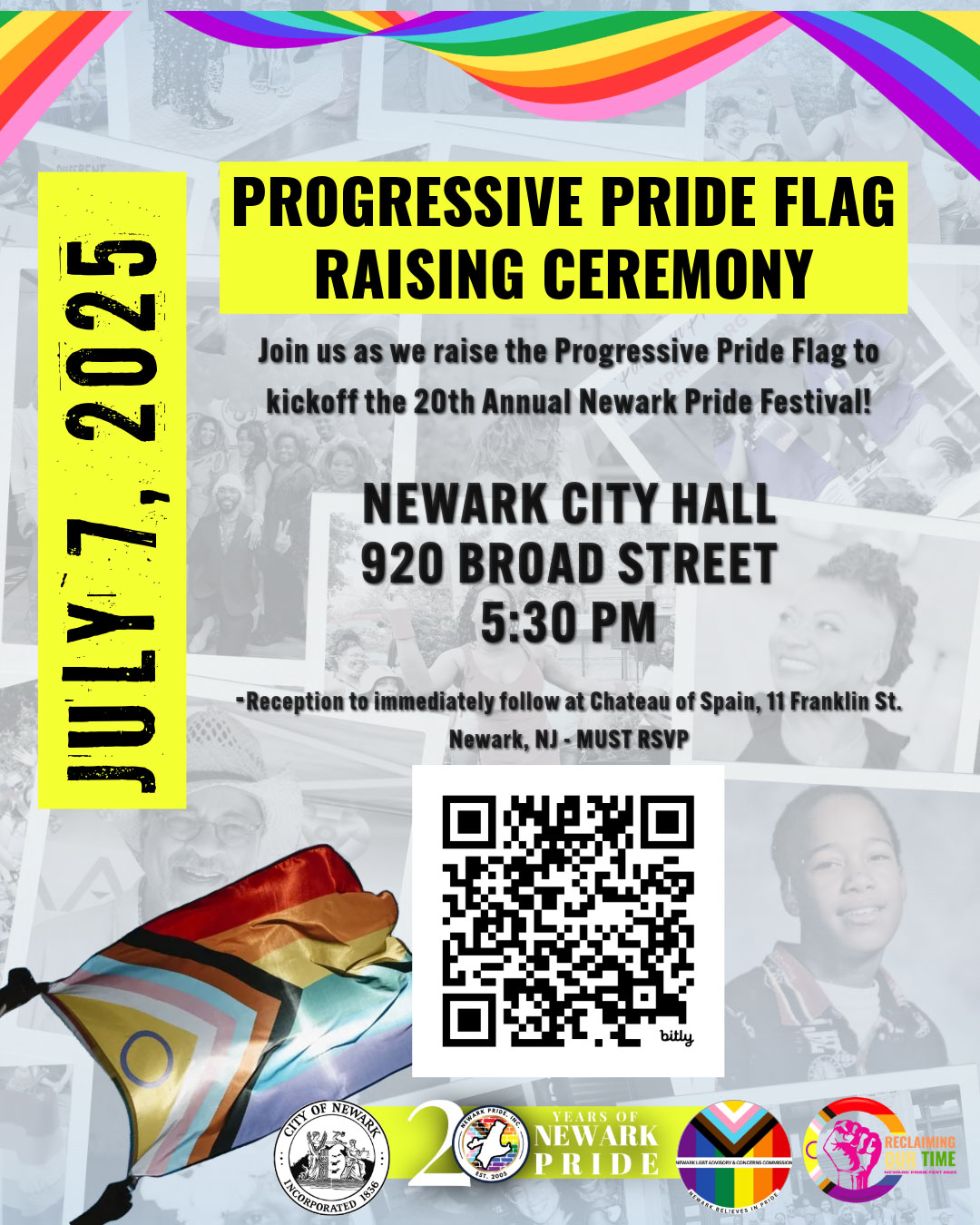 progressive pride flag raising